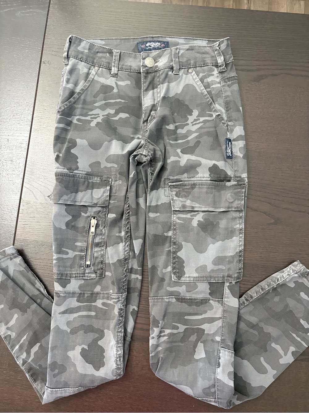 Silver Jeans Women’s Gray Camo Cargo Pants